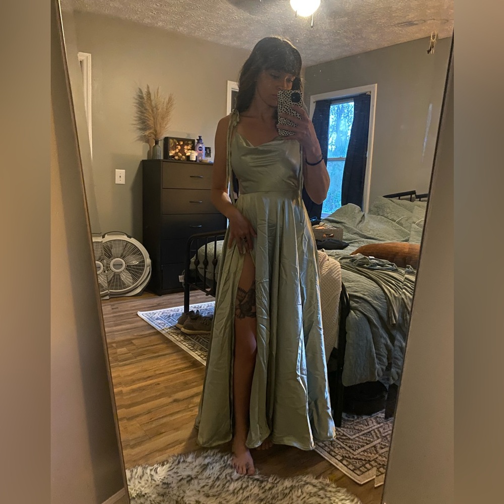 Cinderella Divine Small- Satin Slit dress